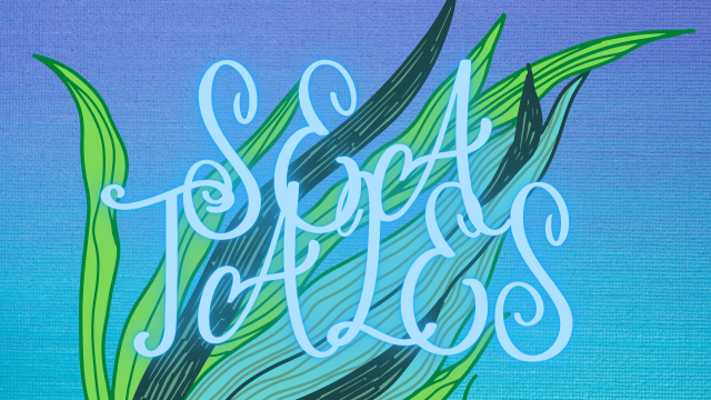 Program Title Sea Tales Over Graphic Art of Sea Grass