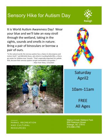 Sensory Hike for Autism Day