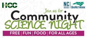 Community Science Night event logo