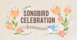 Songbird celebration image with birds and music notes