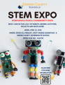 Greene County Schools STEM Expo flyer with robots
