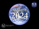 Earth Picture with the words "Earth Day 2024" on top of it.