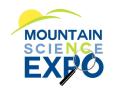 Mountain Science Expo logo. The "NC" in science is green text, while the rest of the letters are blue.