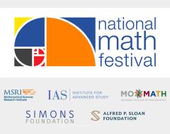 National Math Festival and sponsor logos