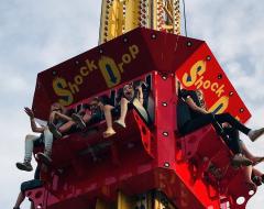 drop tower at a fair